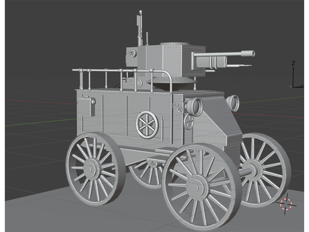 Vue cachée Char Steampunk